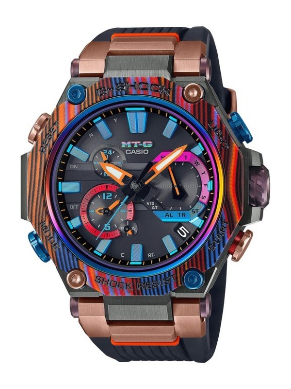 Casio to Release MT-G Watch with Multilayer, Multicolor Carbon Bezel