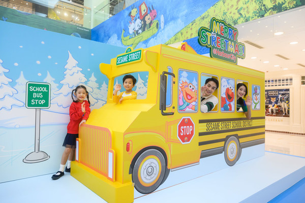 Hong Kong's Harbour City partners with Sesame Street and British artist Jon Burgerman to conjure holiday cheer with playful decorations and artworks