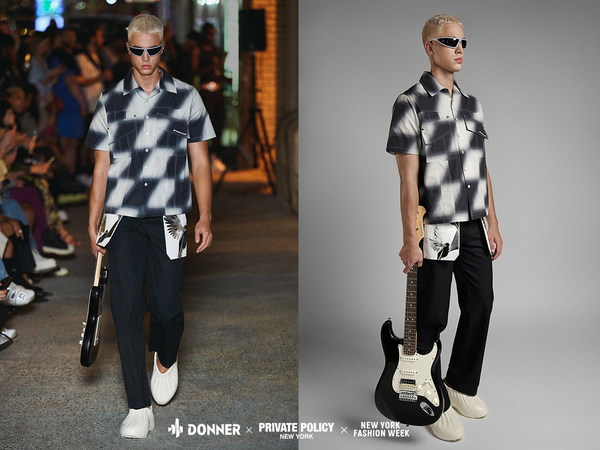 DONNER ELECTRIC GUITARS BROUGHT '90s ROCK VIBE TO PRIVATE POLICY NYFW SHOW