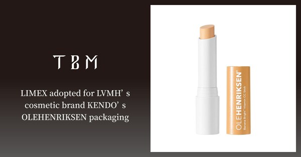 Limestone-based material "LIMEX" adopted for LVMH's cosmetic brand KENDO's OLEHENRIKSEN packaging