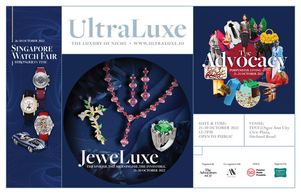 UltraLuxe 2022, a first-of-its-kind luxury festival that curates the best in jewellery, watches, fashion and living, debuts in Singapore from 21 to 30 October 2022