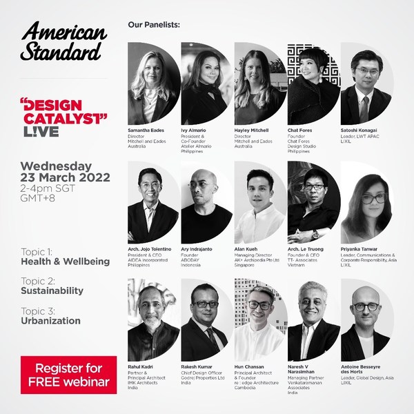 AMERICAN STANDARD TO HOST DESIGN CATALYST L!VE, AN INDUSTRY EVENT TO INSPIRE THE FUTURE WITH PURPOSEFUL DESIGN