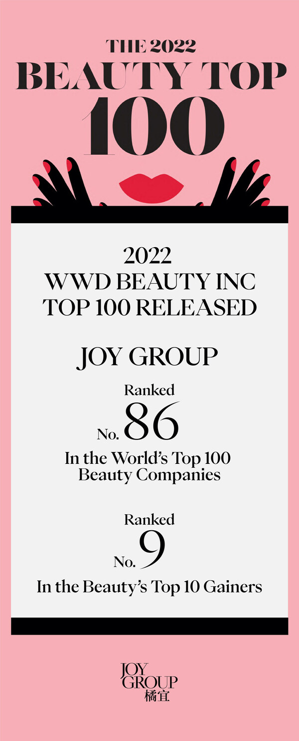 JOY GROUP Celebrates Its Debut on WWD Beauty Inc Top 100