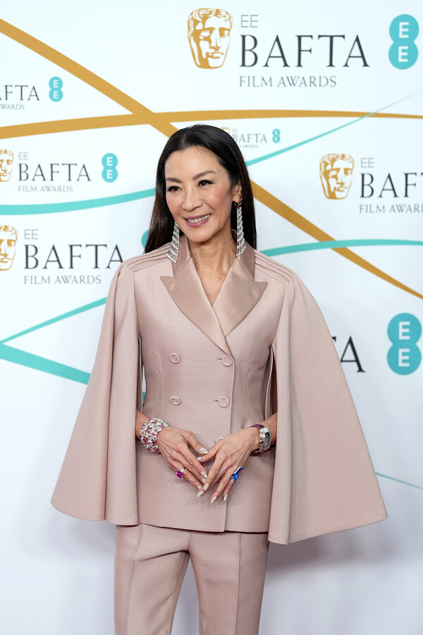 Michelle Yeoh in Moussaieff high jewellery at the 76th British Academy Film Awards (BAFTA)