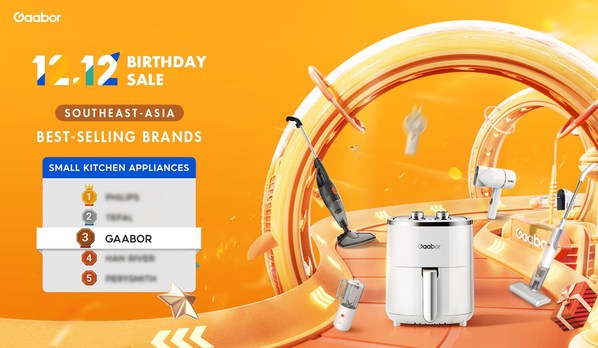 Gaabor, ranked TOP3 bestselling small kitchen appliances in Southeast Asia on the Shopee platform