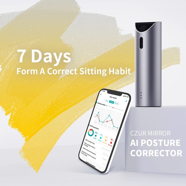 CZUR Launches New CZUR Mirror True Smart AI Posture Corrector on Indiegogo