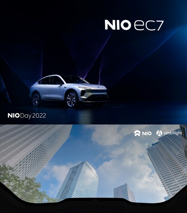 Cooperation between NIO and Ambilight is upgraded, the world's first black-gray EC canopy is launched on NIO Day!