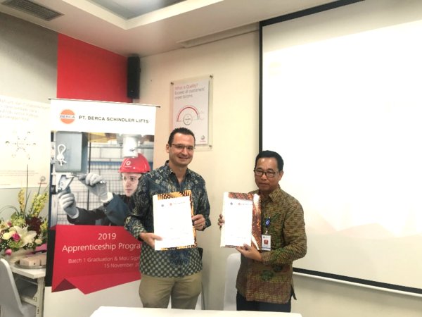 Schindler embraced its Apprenticeship in Indonesia