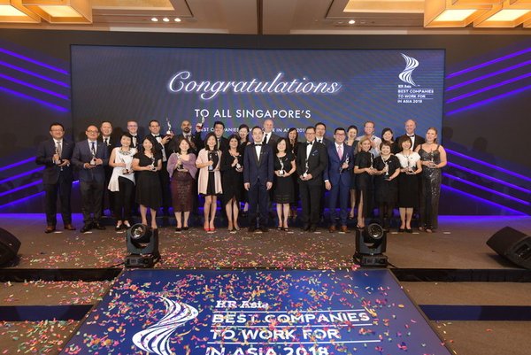 HR Asia Announces Singapore's Best Companies to Work for in Asia