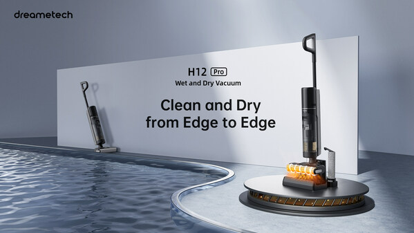 Dreametech Debuts H12 Pro Wet and Dry Vacuum with Industry-Leading 0.2in Edge-Cleaning Design, High-Powered Suction, and Hot Air Drying