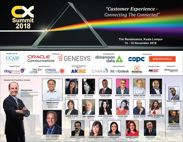 CX Summit 2018 in Kuala Lumpur is bringing the regional CX community together