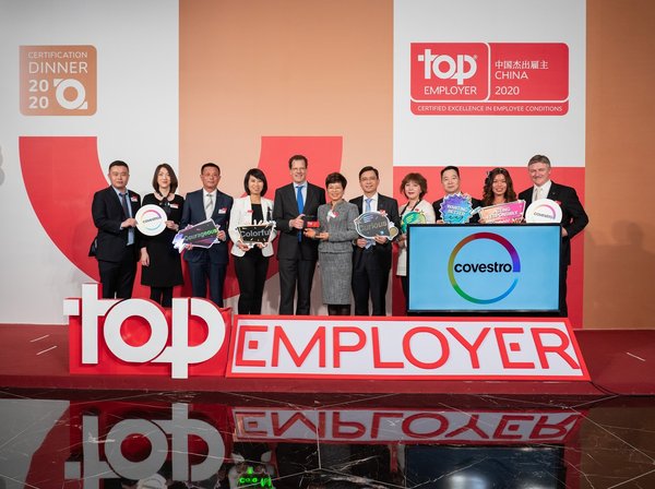 Covestro China named a Country Certified Top Employer for the second consecutive year