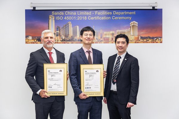 Sands China Earns ISO Certification for Occupational Health and Safety