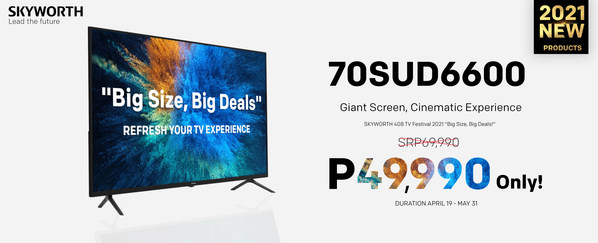 "Big Size, Big Deals" 70SUD6600 Home Cinema TV