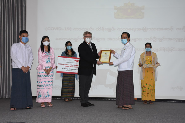 Connell and Dow "Team Up to Clean Up" With Hand Sanitizer Produced Locally in Myanmar