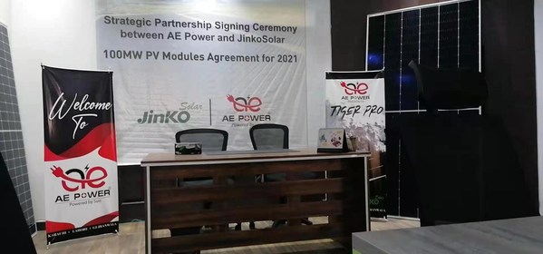 JinkoSolar Signed an 100MW Solar Modules Distribution Agreement with AE Power for 2021 in Pakistan