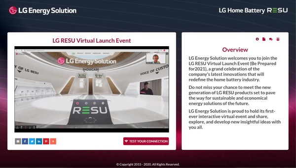 LG Energy Solution Begins Global Rollout of Its Next-Generation LG RESU Home Batteries