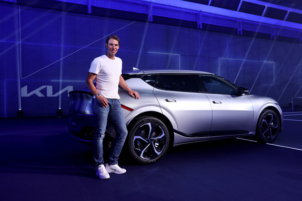 Kia global ambassador Rafael Nadal will increase use of electric vehicles with new EV6 crossover