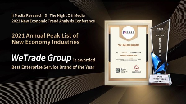 WeTrade Group Awarded Best Enterprise Service Brand