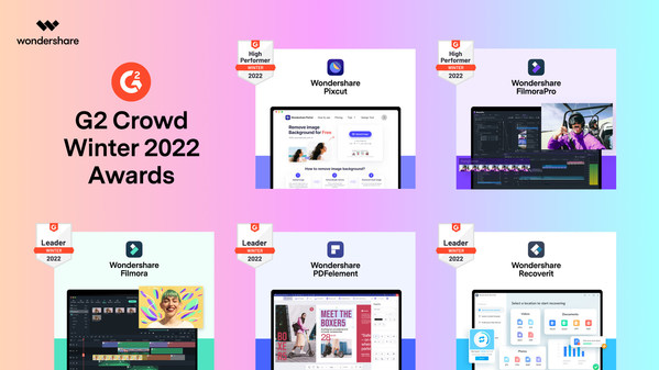 Wondershare Continues 16-quarter Streak, Nabs G2 Crowd Leader Badge for Winter 2022