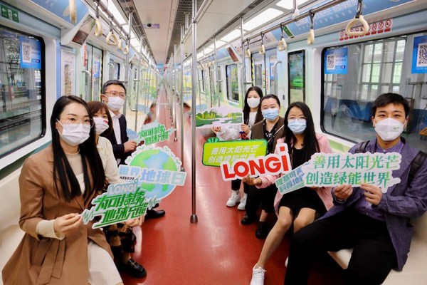 LONGi marks World Earth Day with solar industry's first tailor-made metro train