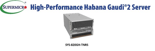 Supermicro Accelerates AI Workloads, Cloud Gaming, Media Delivery with New Systems Supporting Intel's Arctic Sound-M and Intel Habana Labs Gaudi®2