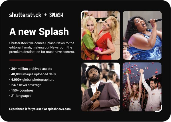 SHUTTERSTOCK REBRANDS THE NEWSROOM TO SPLASH NEWS