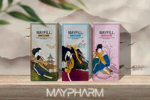 Maypharm CO, LTD., launched a new CE filler: Multi-layered Phasic Hyaluronic Acid with lidocaine and CE approved MayFill Filler