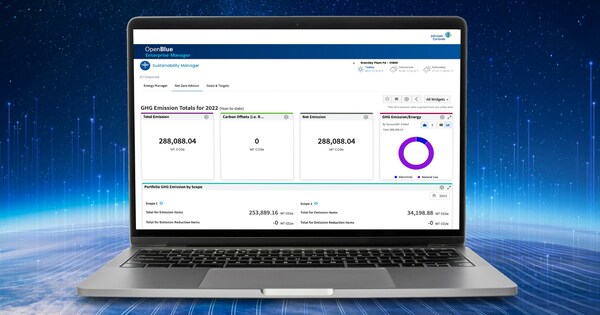 Building managers can digitally assess carbon footprints, set emissions targets, manage emissions, and track progress for reporting