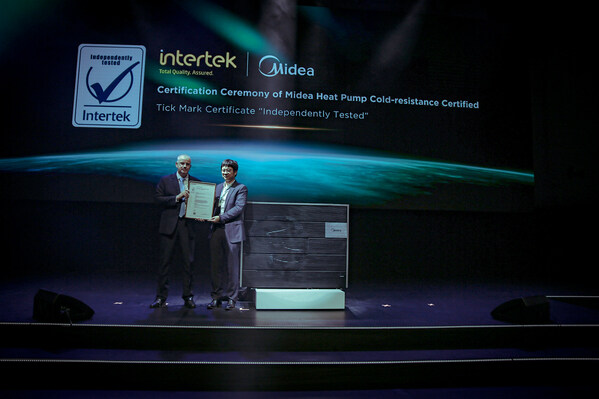 INTERTEK AWARDING THE WORLD'S FIRST HP COLD-RESISTANT CERTIFICATE TO MIDEA HEAT PUMP