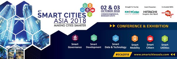 The Flagship Smart Cities event is back for the 4th year running in KL Announced for 2 & 3 October 2018