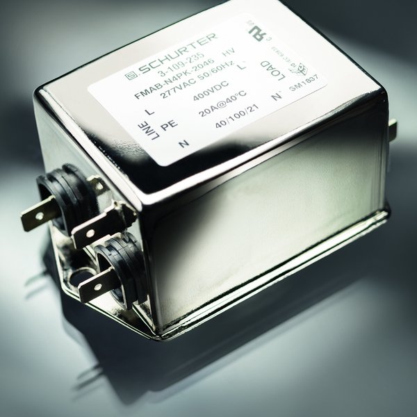 SCHURTER introduces FMAB HV 1-phase EMI Filter for 277 VAC / 400 VDC Applications