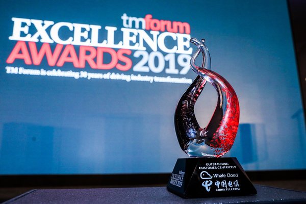 Whale Cloud and China Telecom Win the "Outstanding Customer Centricity Award" at the TM Forum Excellence Awards 2019