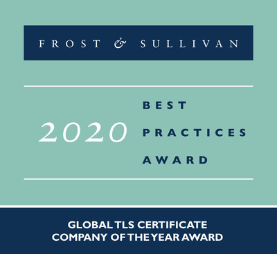 DigiCert Named 2020 Global Company of the Year in TLS Certificate Market by Frost & Sullivan