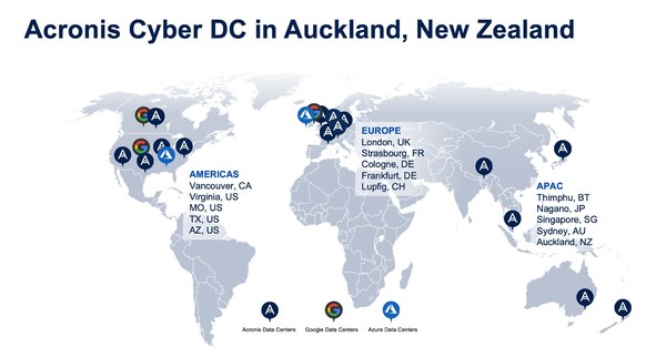 Acronis launches first cloud data centre in Auckland, New Zealand, building 111 data centres globally