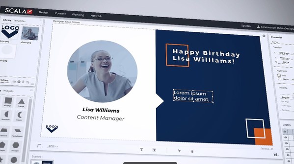 Scala Launches Designer Cloud, an Advanced Web-Based Design and Media Presentation Tool for Digital Signage