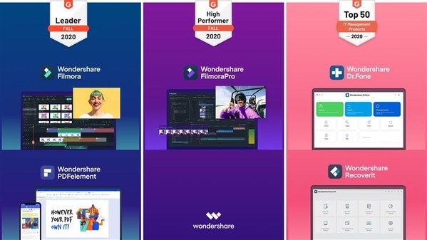 Wondershare Recognized as an Industry Leader in the G2 Crowd Fall 2020 Reports