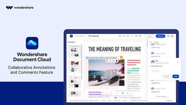 Wondershare Document Cloud V1.3 Rolls Out New Collaborative Annotations and Comments Feature