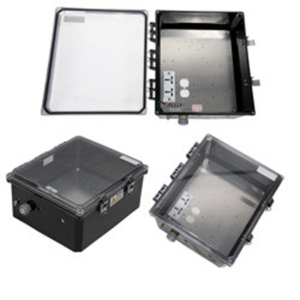 L-com Now Stocks Polycarbonate NEMA-Rated Equipment Enclosures with Clear Lids for Easy Troubleshooting & Monitoring