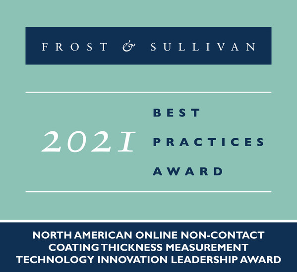 Sensory Analytics Awarded for Technology Innovation by Frost & Sullivan for Improving Coating Quality with Ruggedized Optical Interference (ROI) Technology