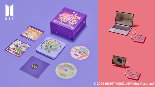 HLDS officially launches a licensed product called "BTS Dynamite Multi OS DVD Writer" using BTS 'Dynamite' artwork.