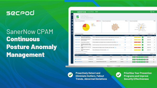 SecPod introduces the 'SanerNow Continuous Posture Anomaly Management (CPAM)' product, a revolutionary new invention for managing IT attack surfaces