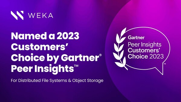 WEKA Recognized as a 2023 Gartner® Peer Insights™ Customers' Choice for Distributed File Systems and Object Storage