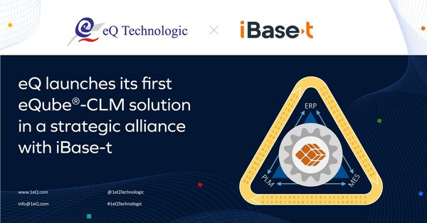 eQ launches its first CLM solution, with a Digital Thread connecting iBase-t Solumina (MES) and PTC Windchill (PLM)