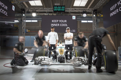 Hamilton and Bottas Keep Their Cool at the Global Launch of PETRONAS Syntium with °CoolTech™ in Turin