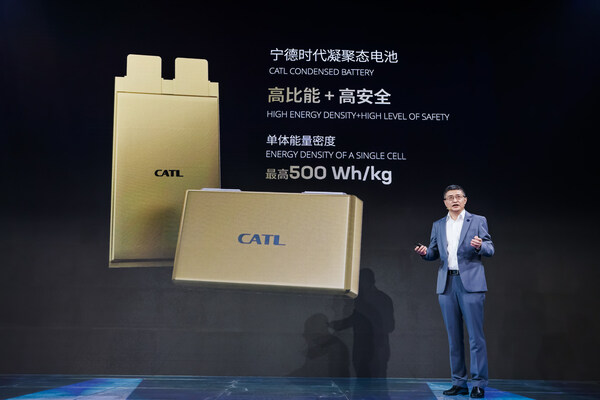 CATL launches condensed battery with an energy density of up to 500 Wh/kg, enables electrification of passenger aircrafts