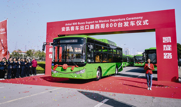 Xinhua Silk Road: 800 Ankai natural gas buses exported to Mexico for operation