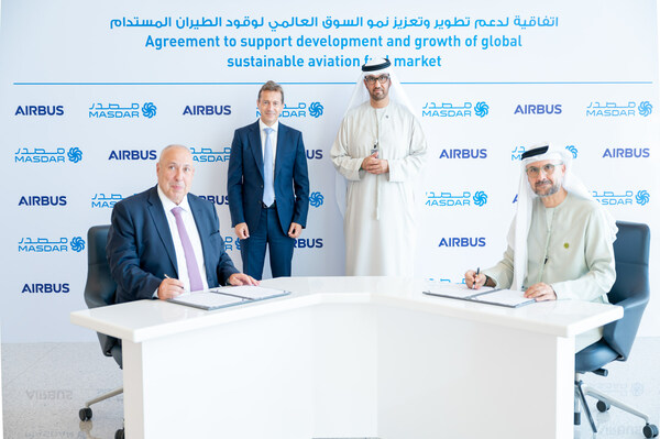 Masdar and Airbus sign agreement to support development and growth of global sustainable aviation fuel market