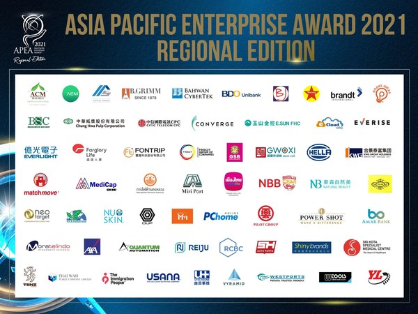 59 Business Leaders and Enterprises Award Recipients Navigating The Great Reset at the 15th Asia Pacific Enterprise Awards 2021 Regional Edition