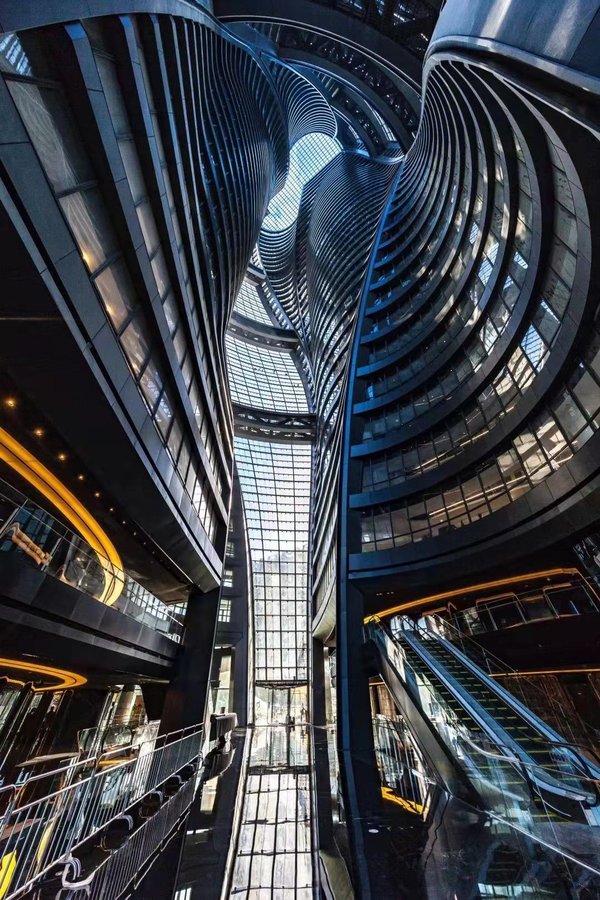 Hitachi Elevator provides the elevators for the recently opened Leeza SOHO skyscraper in Beijing